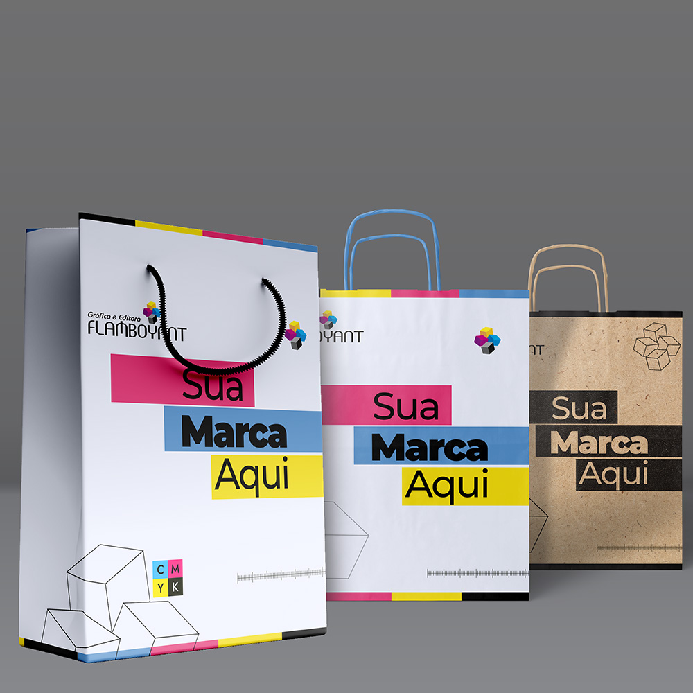 Sacolas Flamboyant G, M e Kraft